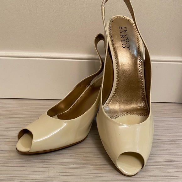 Franco Sarto Patent Leather Wedge Slingback Pumps - Picture 11 of 11